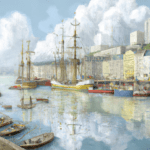 AI Bild vom Hafen in Rouen im 18 Jahrhundert (Bild Dall-E)