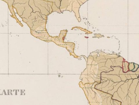 Wartmann Exportatlas Auschnitt Karibik 1820